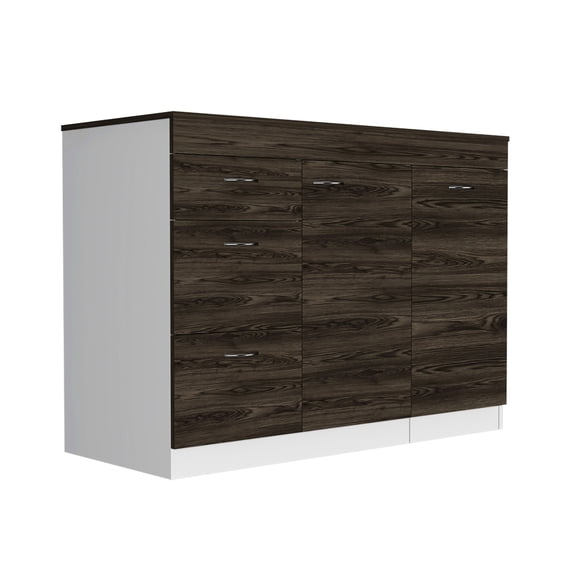 Kitchen island with flexible cabinet and countertop / Optimize kitchen workflow