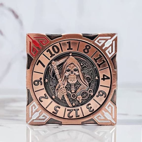 Metal Polyhedron DND Cthulhu 7-Piece Dice Set Bronze