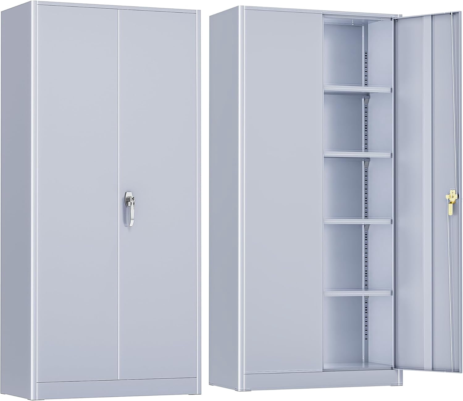 Metal lockable storage cabinet, storage cabinet with doors and ...