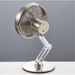 Metal small fan USB charging fan 360 degree rotating folding stretching desktop fan creative outdoor fan