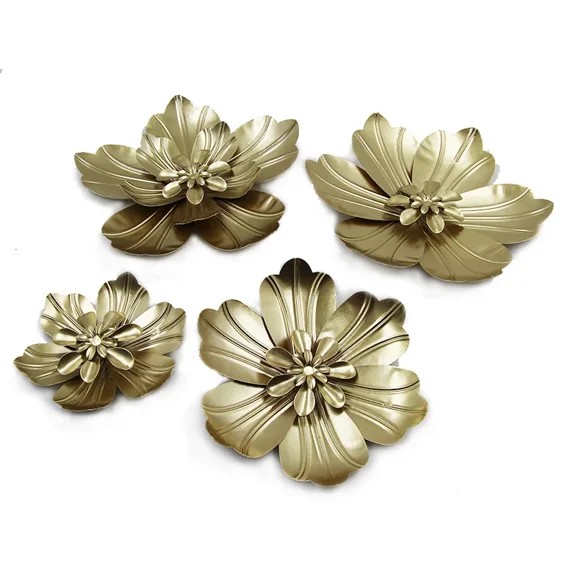 Metal three-dimensional flower wall hanging DIY wall decoration living room bedroom TV wall hanging single small wall decoration