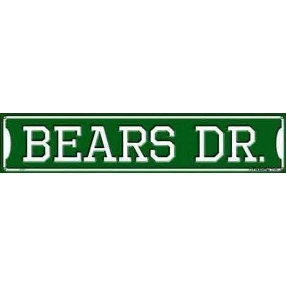 Metal tin Sign Bears Dr Street Retro S 4x16 Inch Look Home Club Bar Poster Wall Art Decoration
