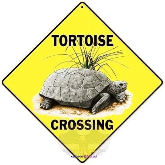 Metal tin Sign Tortoise Crossing Sign Wall Decoration Metal 12 X 12 Inch
