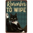 thumbnail image 1 of Metal tin sign,Retro Style, Novelty poster,Iron Painting,Tuxedo Cat Lovers Sign, Remember To Wipe Home Decor, Retro Wall Art, Lover Gift, ,Wall Decoration Plaques,Size 8x12 Inches, 1 of 5