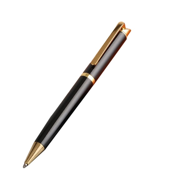 Metal twist-action ballpoint pen, 1.0mm medium tip for smooth writing, refillable design, business and office signature pen