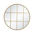 thumbnail image 1 of Metal windowpane mirror 42 inch in x 42 inch in Brass, 1 of 5