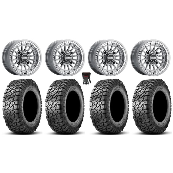 MetalFX Delta Bdlk CC 15" Wheels Gm 32" Predator Tires Kawasaki Teryx Mule