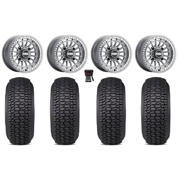 MetalFX Delta Bdlk CC 15" Wheels Gm 35" Regulator 2 Tires Kawasaki TeryxMule