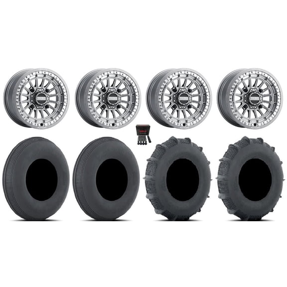 MetalFX Delta Bdlk CC 15x7/15x10 Wheels Gm 33" Sand Series SS Tires Can-Am Commander Mav Renegade Outlander Defender