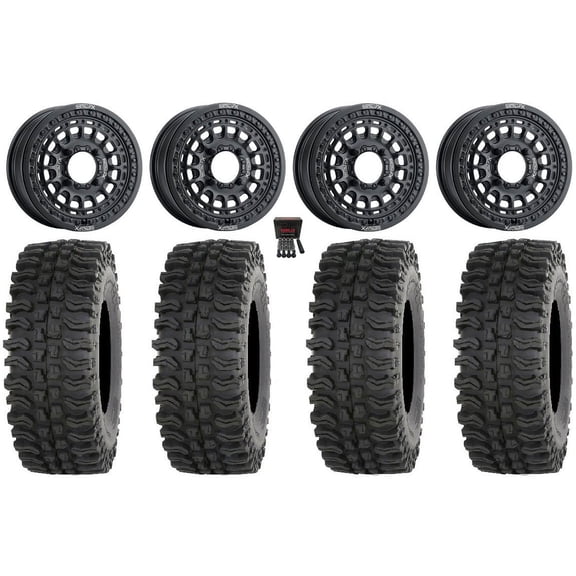 MetalFX Hitman Beadlock 15" Wheels Black 35" BDC Tires Polaris RZR XP 1000 / PRO XP / Ranger XP 900/1000