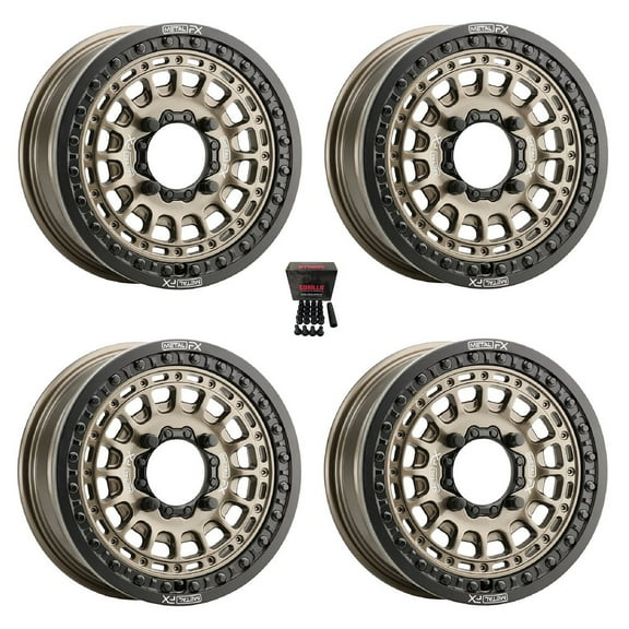MetalFX Hitman Beadlock 15" Wheels Bronze Sportsman RZR Ranger