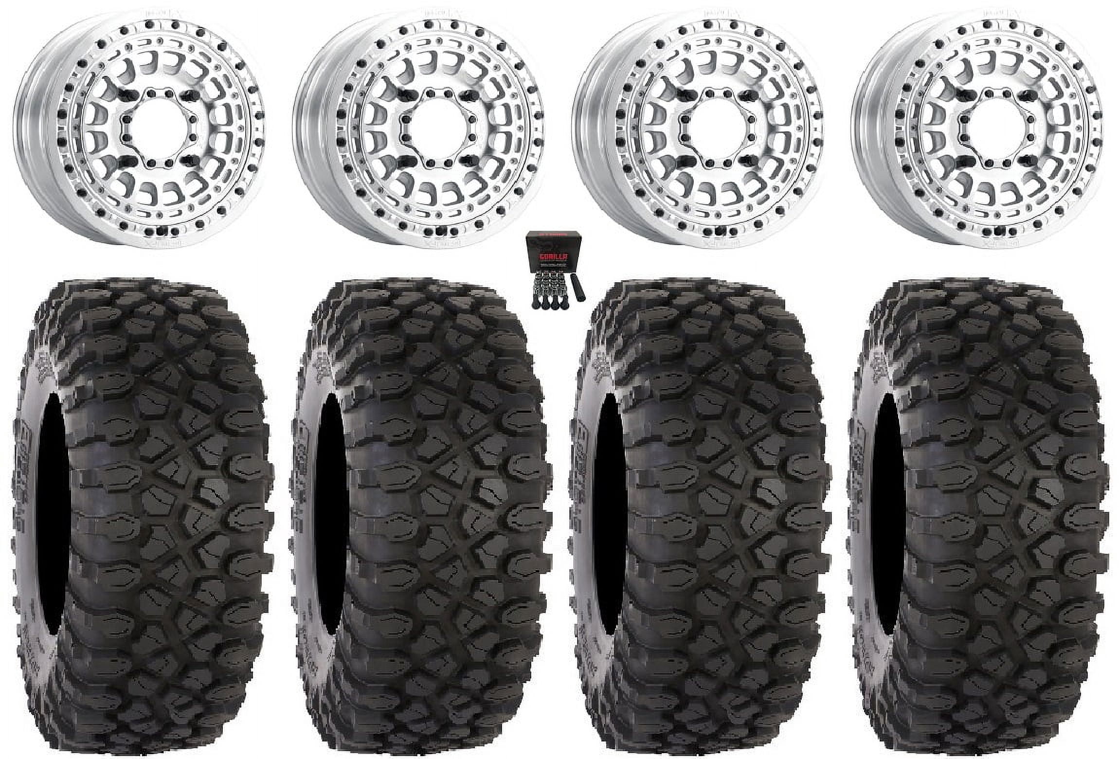 15x6 Rims MetalFX Hitman Beadlock 15x6 Wheels Raw 30