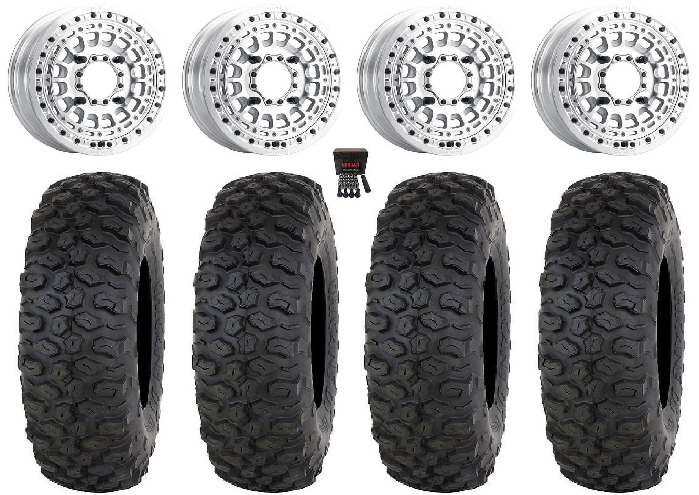 15x6 Rims MetalFX Hitman Beadlock 15x6 Wheels Raw 32
