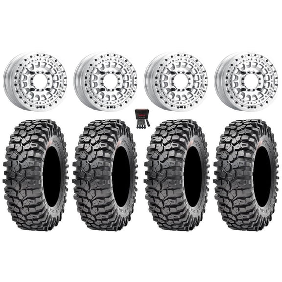 MetalFX Hitman Beadlock 15x6 Wheels Raw 32" Roxxzilla 396 Tires Polaris RZR XP 1000 / PRO XP / Ranger XP 900/1000