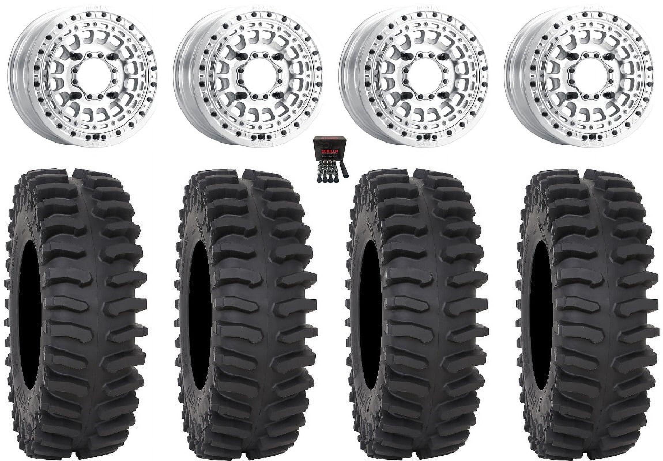 15x6 Rims MetalFX Hitman Beadlock 15x6 Wheels Raw 35