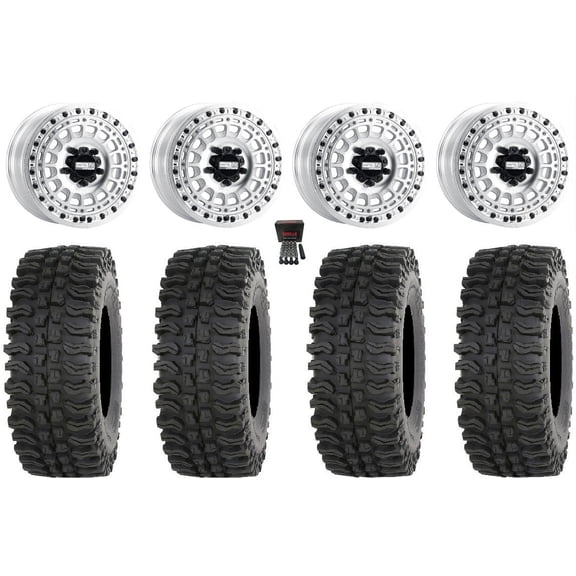MetalFX Hitman R Bdlk 15" Wheels Raw 32" BDC Tires Polaris RZR Turbo R & Pro R Ranger 1500 Xpedition