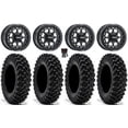 thumbnail image 1 of MetalFX Outlaw Bdlk 15" Wheels Bk 35" WarriorXTSticky Tires SportsmanRZRRanger, 1 of 4