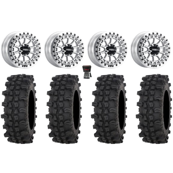 MetalFX Outlaw R Bdlk 15" Wheels Raw 32" ACP Tires Polaris RZR Turbo R & Pro R Ranger 1500 Xpedition