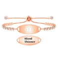 thumbnail image 1 of MetalJC Stainless Steel Medical Alert ID Bracelet for Women, Engraved Blood Thinner, 1 of 6