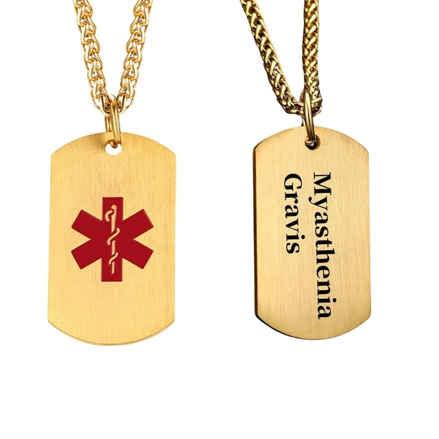 MetalJC Stainless Steel Medical Alert ID Necklace Pendants for Men ...