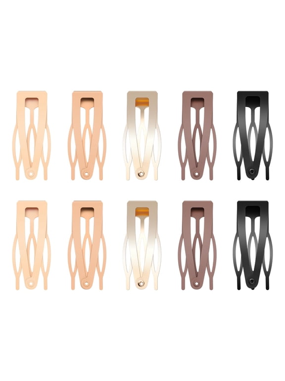 10 Pcs Double Grip Hair Clips, Metal Snap Hair Clips Hair Barrettes for Women Hair Making Salon Supplies Hair Accessories