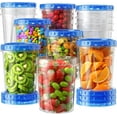 thumbnail image 1 of MetalM - 12 Pack-34oz Freezer Storage Containers, Plastic Food Storage Containers with Twist Top Lids, BPA Free and Reusable Soup Containers with Lid, Microwave and Dishwasher Safe, 1 of 14