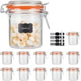 thumbnail image 1 of Glass Jars With Airtight , Mason Jars 8 oz,Glass Jar With Leak Proof Rubber Gasket 250ml,Storage Jars With Hinged Lid for  and Kitchen,12, 1 of 15