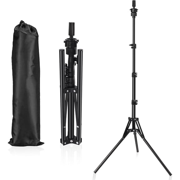 MetalM - Mannequin Head Stand, Adjustable Wig Stand, Reinforced Metal Mannequin Head Stand for Cosmetology Hairdressing Training
