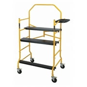 MetalTech 5 Ft Adjustable Portable Scaffolding Platform w/ Locking Wheels
