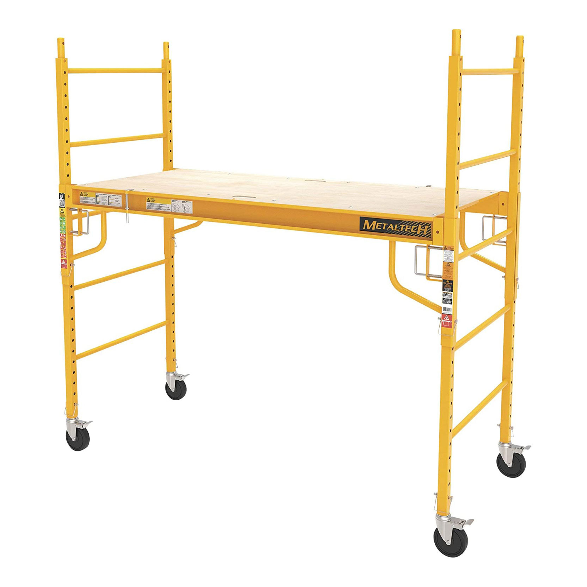 MetalTech 6 Foot Portable Jobsite Series Baker Scaffolding with Locking Wheels - image 1 of 7