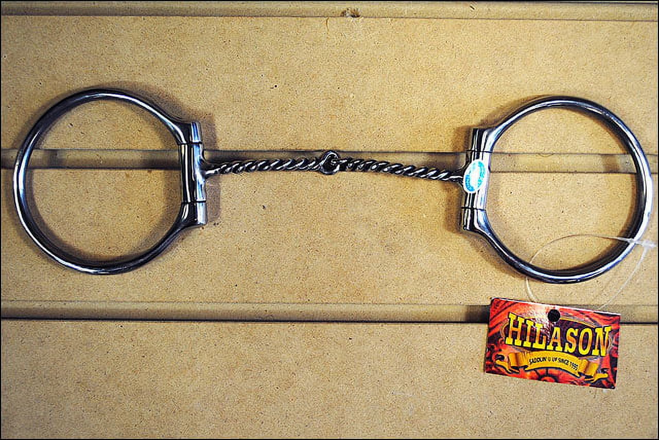 Metalab Copper Inlay Ported Dee Ring Snaffle Bit W/ Hooks - Greenhawk A