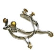 thumbnail image 1 of Jeffers Equine All Around Stainless Steel Rosebud Spurs for Women, Pair – Western Horse Riding Tack Accessories, Cowgirl Boots Gear, Equestrian Training, Trail, Ranch, Barrel Racing, Silver Metal, 1 of 3