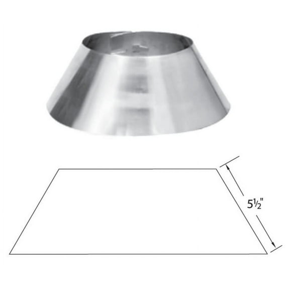 Metalbest 12S-Sc Sure-Temp 12" Class A Chimney Pipe Storm Collar - Stainless Steel