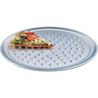 18 Gauge Aluminum Standard Weight Wide Rim Pizza Pan Round Baking