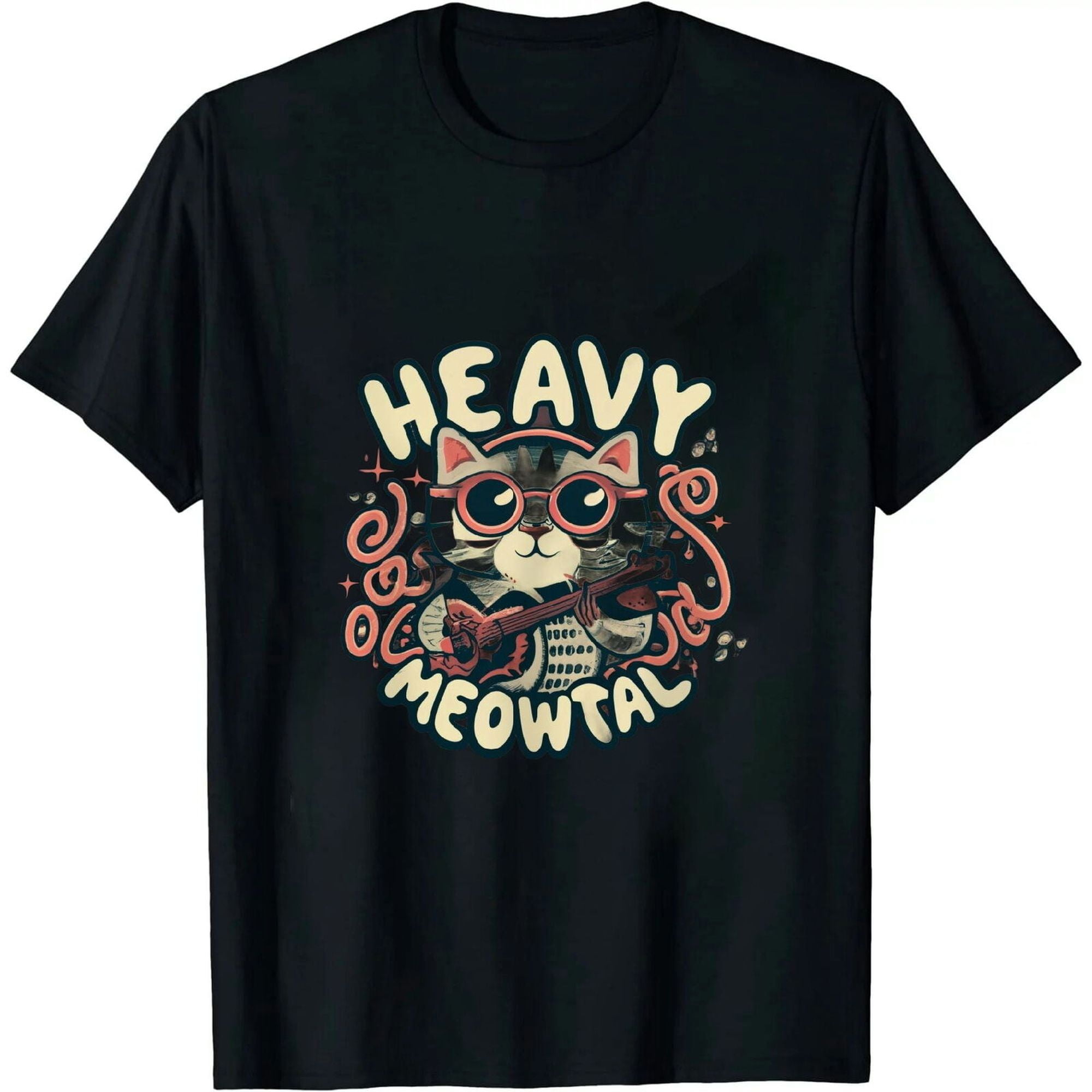 Metalhead Kitty Drummer T-Shirt: Perfect Present for Female Rock Fans ...