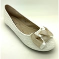 thumbnail image 1 of Elegant Women woven ballet flats with a chic gold bow accent. Lightweight, comfy, and versatile—perfect for work, casual outings, or evenings, blending timeless style with modern charm., 1 of 4