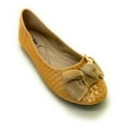 thumbnail image 1 of Elegant Women woven ballet flats with a chic gold bow accent. Lightweight, comfy, and versatile—perfect for work, casual outings, or evenings, blending timeless style with modern charm., 1 of 4