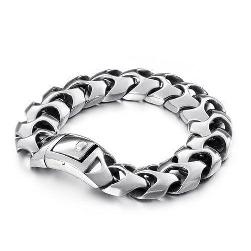 Metaljc Fashionable Dragon Bone Chain Bracelet for Men, Punk Trend Cool Gift Decorations