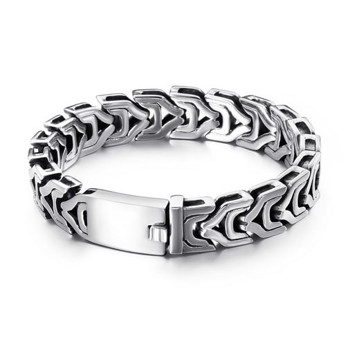 Metaljc Fashionable Dragon Bone Chain Bracelet for Men, Punk Trend Cool Gift Decorations