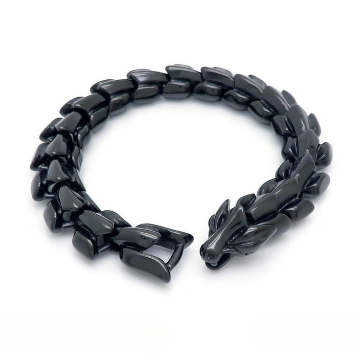 Metaljc Fashionable Dragon Bone Chain Bracelet for Men, Punk Trend Cool Gift Decorations