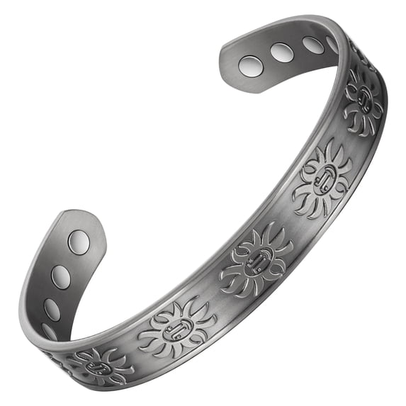 Metaljc Magnetic Copper Cuff Bracelet for Men Women with 3500 Gauss Neodymium Magnets
