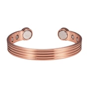 Metaljc Magnetic Copper Cuff Bracelets for Men Women, Adjustable Fashion Jewelry