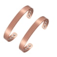 thumbnail image 1 of Metaljc Magnetic Pure Copper Cuff Bracelets for Men and Women, Adjustable, Set of 2, 1 of 7