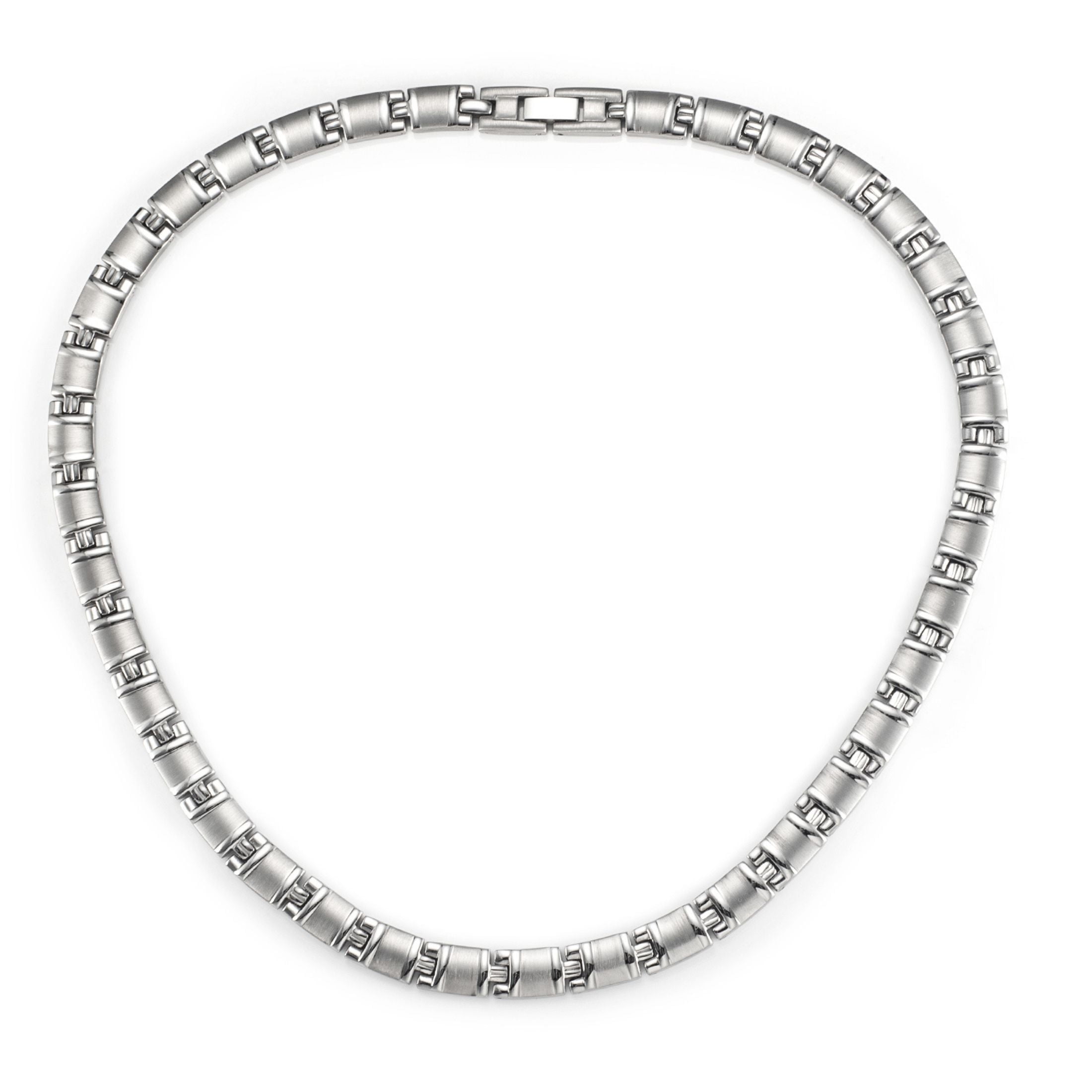 Metaljc Magnetic Stainless Steel Chain Necklace for Men Women, 3500 Gauss Magnet