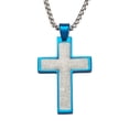 thumbnail image 1 of Metaljc Stainless Steel Cross Pendant Necklace for Men Women, 24" Chain, Religious Jewelry Gift, 1 of 8