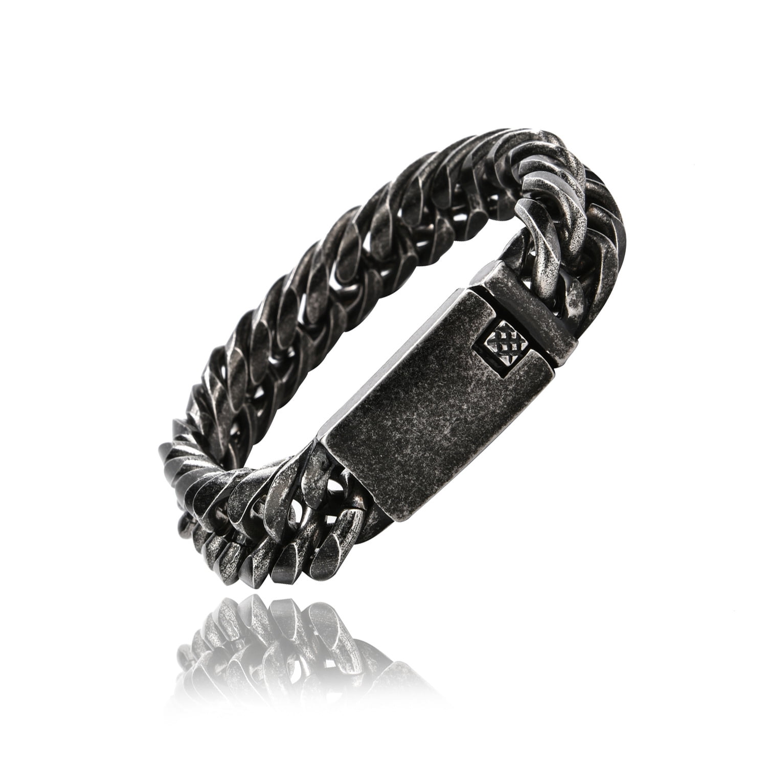 Metaljc Stainless Steel Retro Bracelet for Men, Punk Trend Cool Gift Decorations