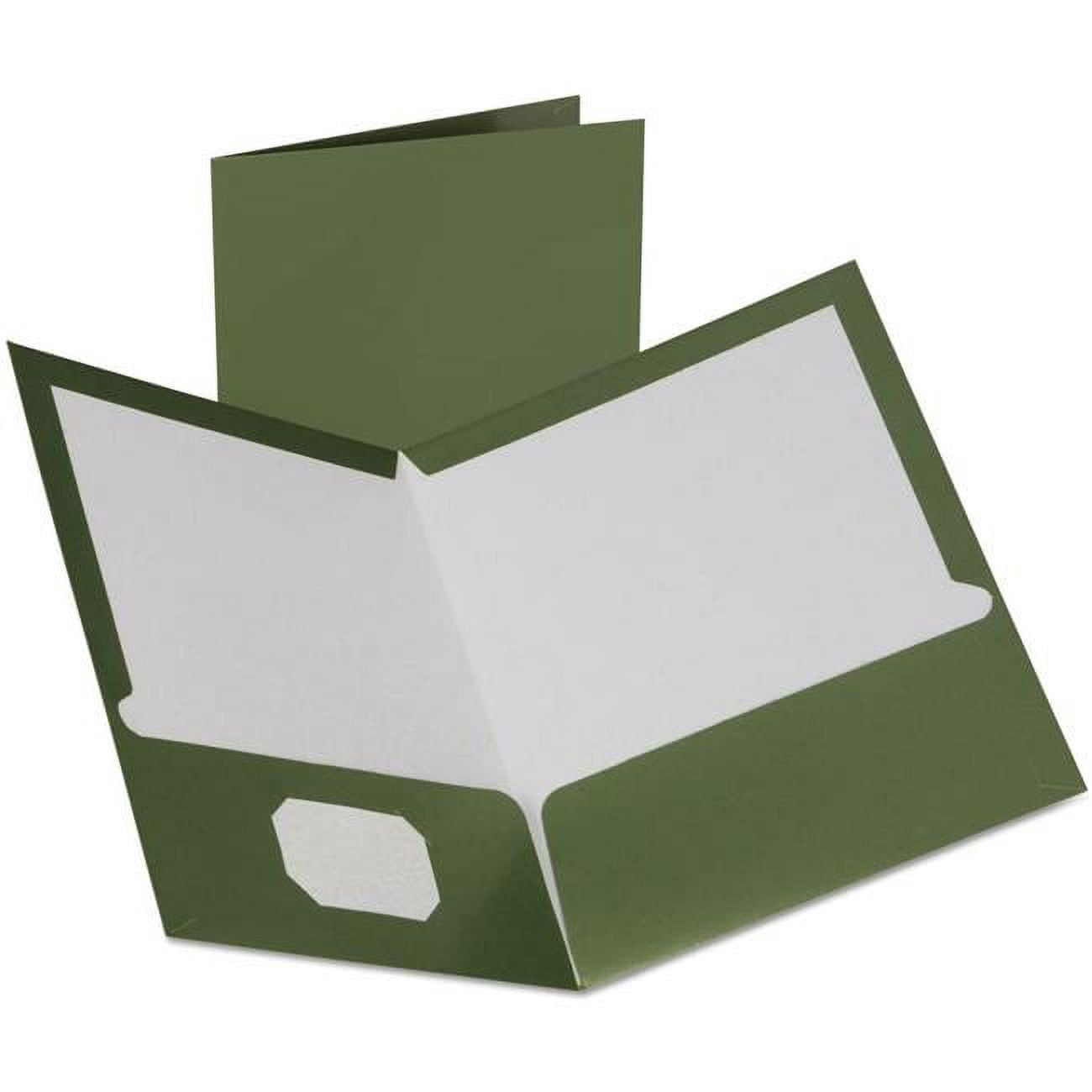 Metallic 2 Pocket Folder, Green