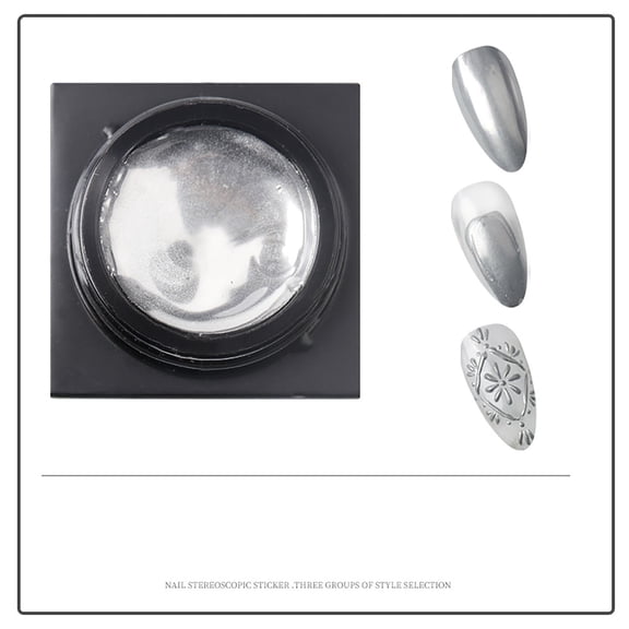Metallic 3D Liner Gel, Silver - Japanese Metal Painting Gel, Mirror Effect Lining Nail Art Polish 5Ml, Nail Polish Easter Mother'S Day Nail Care Makeup Organizers