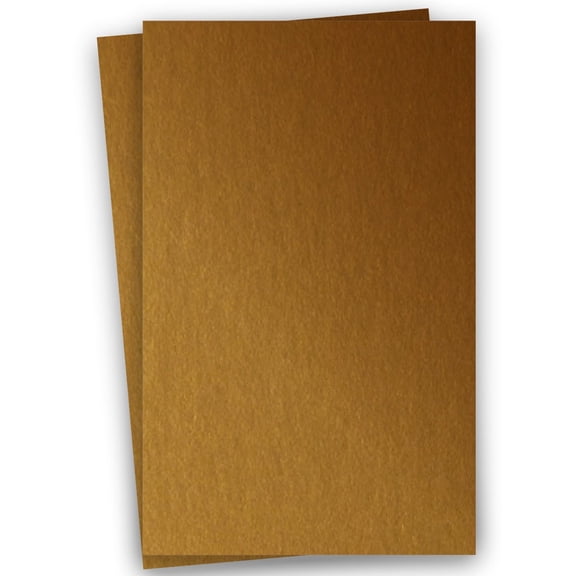 Metallic ANTIQUE GOLD 11X17 (Ledger) Paper 105C Cardstock - 100 PK -- Pearlescent 11-x-17 Metallic Card Stock Paper - Great for Business, Card Making, Designers & More