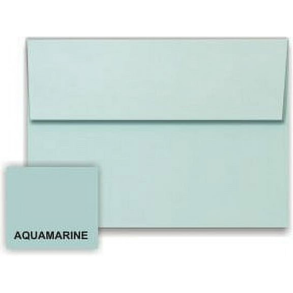 Metallic AQUAMARINE A2 Envelopes 32T - 50 PK -- Shimmer-like A2 (4-3/8-x-5-3/4) 4X5 holds paper folded 4-ways -Great Invitation, Response and DIY Greeting Envelopes